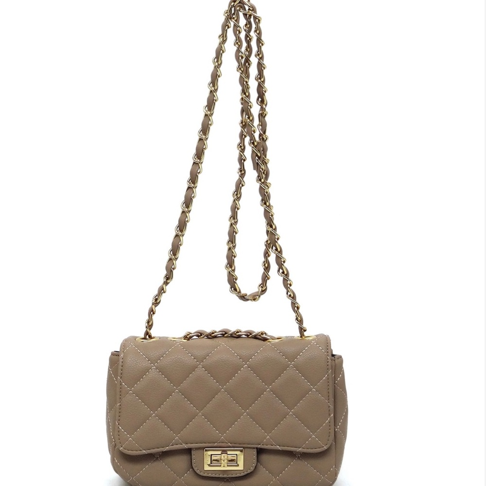 Quilted Tan Mini Bag - Picture 3 of 8